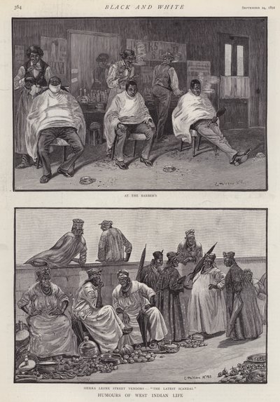 A nyugat-indiai élet humora (litho) alkotó: English School