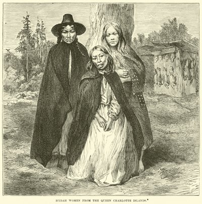 Hydah nők a Queen Charlotte-szigetekről alkotó: English School
