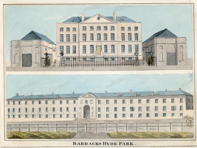 Hyde Park Barracks, London (wc papíron) alkotó: English School