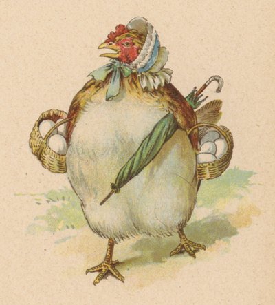 Volt egy kis tyúkom, a valaha látott legszebb (chromolitho) alkotó: English School