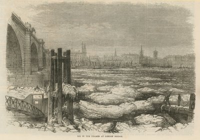 Jég a Temzében a London Bridge-nél alkotó: English School