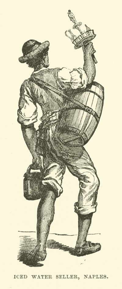 Jeges víz eladó, Nápoly alkotó: English School