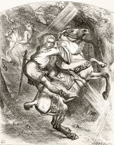 Illusztráció J. Tenniel nyomán a „The blasphemer