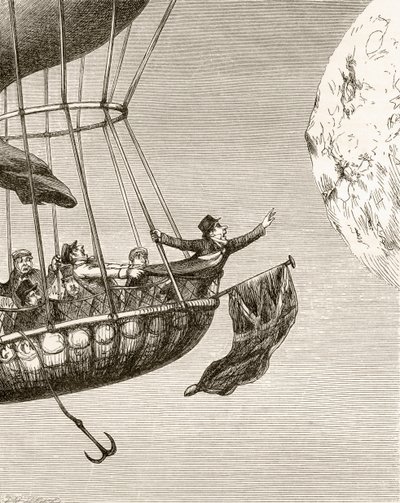 Illusztráció: George Cruikshank a „The Monstre Balloon, The Ingoldsby Legends or Mirth and Marvels” című verséhez, Thomas Ingoldsbytól, 1865-ben. alkotó: English School
