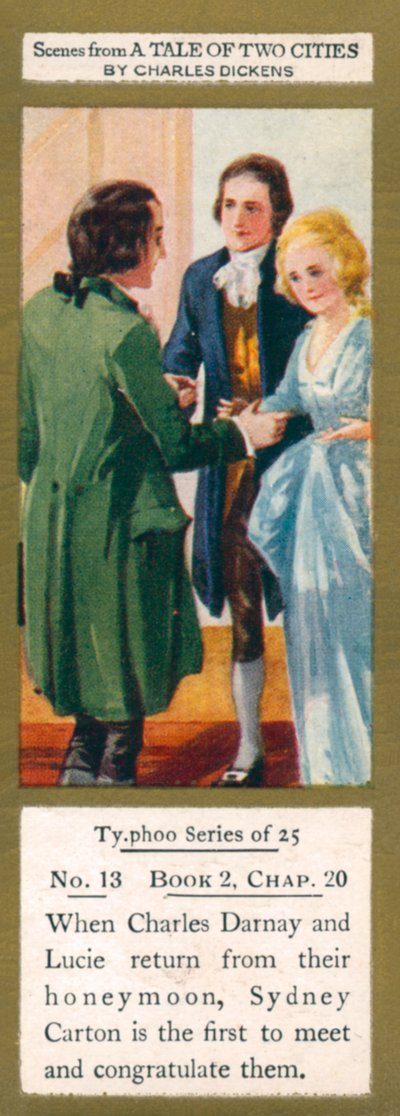 Illusztráció Charles Dickens A Tale of Two Cities című könyvéhez (színes litográfia) alkotó: English School