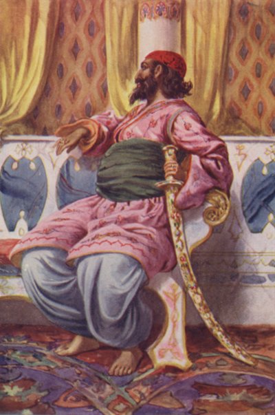 Illusztráció: Ali Baba és a negyven tolvaj (színes litó) alkotó: English School