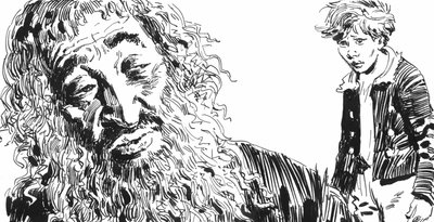 Illusztráció Oliver Twisthez, Charles Dickens (toll és tinta) alkotó: English School
