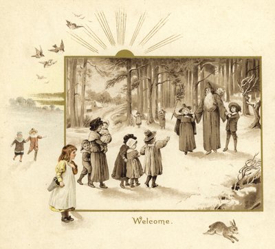 Illusztráció a Mikulás eljöveteléhez alkotó: English School