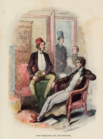 Illusztráció Thackeray Pendennis történetéhez alkotó: English School