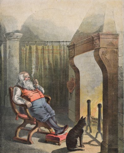 Illusztráció a Karácsony előtti éjszakához (kromolito) alkotó: English School