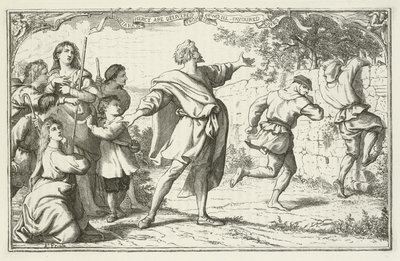 Illusztráció a zarándokok fejlődéséhez, John Bunyantól alkotó: English School