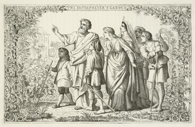 Illusztráció a zarándokok fejlődéséhez, John Bunyantól alkotó: English School