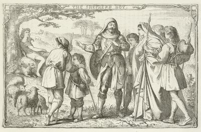 Illusztráció a zarándokok fejlődéséhez, John Bunyantól alkotó: English School