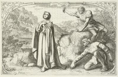 Illusztráció a zarándokok fejlődéséhez, John Bunyantól alkotó: English School