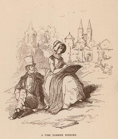 Illusztráció a Vanity Fairhez, Thackeray (litho) alkotó: English School