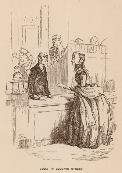 Thackeray illusztrációja a Vanity Fairhez (litográfia) alkotó: English School