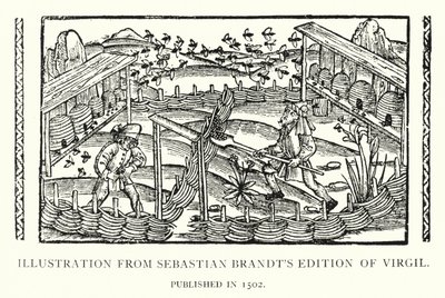 Illusztráció Sebastian Brandt 1502-ben megjelent Vergilius-kiadásából (litho) alkotó: English School