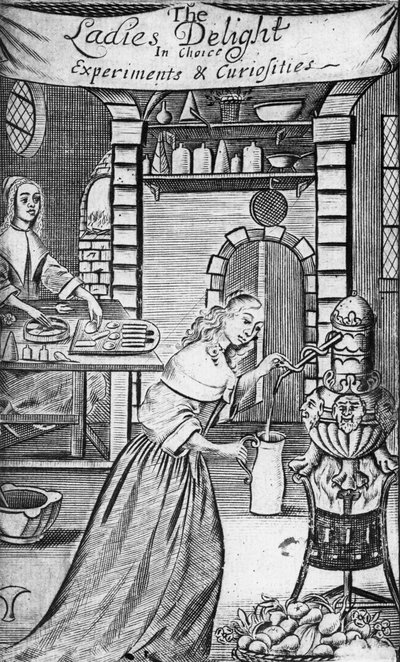 Illusztráció: Hannah Woolley: A hölgyek öröme a választási kísérletekben és érdekességekben, 1672 alkotó: English School