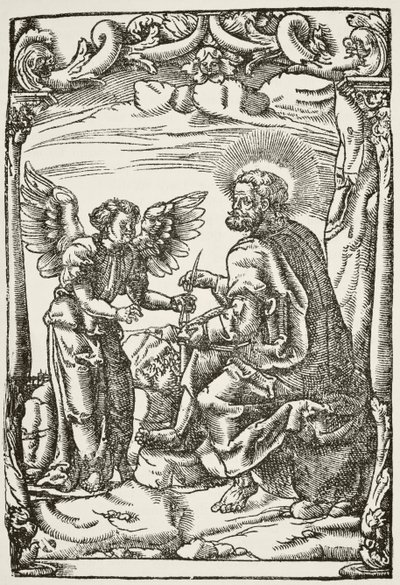 Illusztráció Tyndales elejéről az 1525-ben Kölnben kiadott Újszövetség első angol fordításából, William Hickman Smith Aub Anglia nemzeti és hazai történelméből alkotó: English School