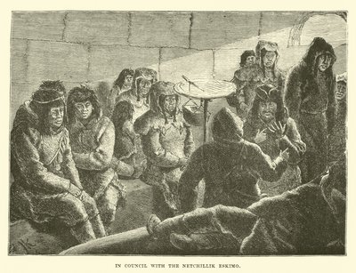 Tanácsban a Netchilik Eszkimóval alkotó: English School