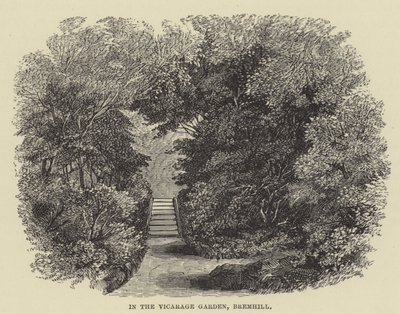 Im Pfarrgarten von Bremhill (Gravur) von English School
