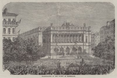A marseille-i tőzsde megnyitása (metszet) alkotó: English School