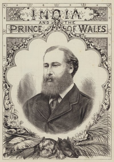 India és a walesi herceg (metszet) alkotó: English School