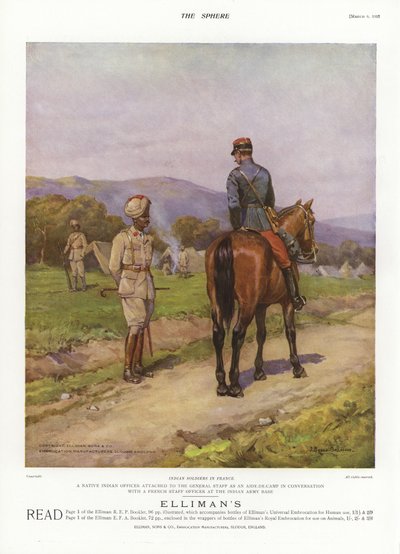 Indiai katonák Franciaországban, I. világháború alkotó: English School