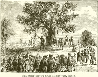 Felháborodási találkozó a Liberty Tree alatt, Boston alkotó: English School