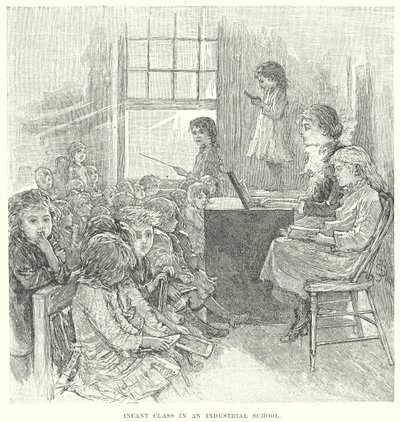 Gyermekosztály egy ipari iskolában (metszet) alkotó: English School