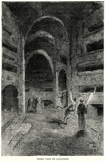 Katakombák belső nézete (metszet) alkotó: English School