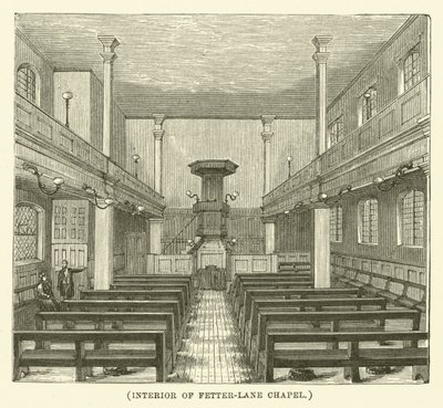 A Fetter-Lane kápolna belseje (metszet) alkotó: English School
