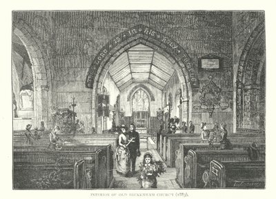 A régi Beckenham templom belseje alkotó: English School