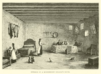A montenegrói szenátorok házának belseje alkotó: English School
