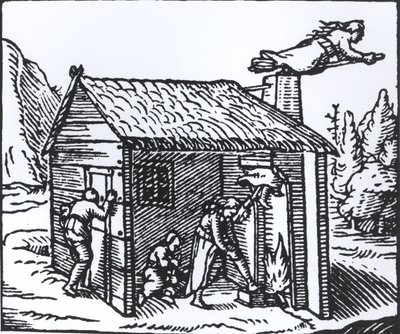 Egy boszorkányház belseje, 1579 alkotó: English School