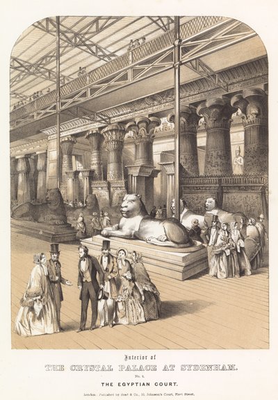 A sydenhami Crystal Palace belseje – az egyiptomi udvar alkotó: English School