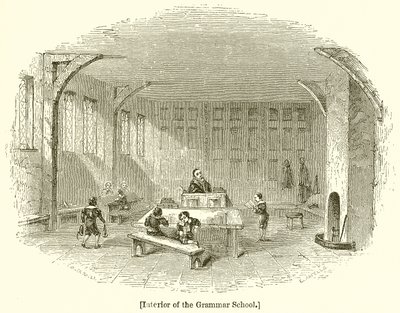 A gimnázium belseje alkotó: English School