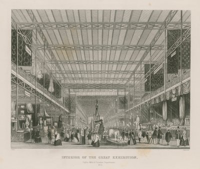 A Nagy Kiállítás belseje, 1851, Ceylon, Málta és Kanada alkotó: English School