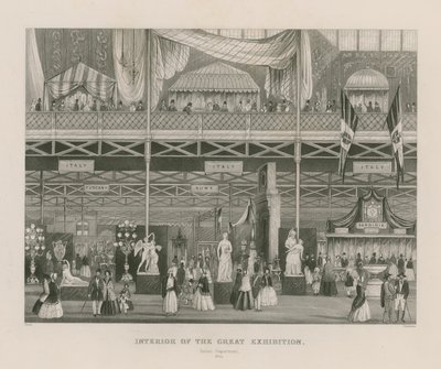 A nagy kiállítás belseje, 1851, Olasz Tanszék alkotó: English School