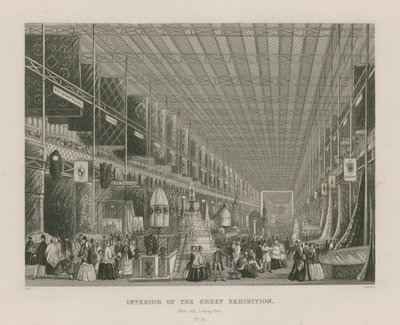 A Nagy Kiállítás belseje, 1851, nyugati vége kelet felé néz alkotó: English School