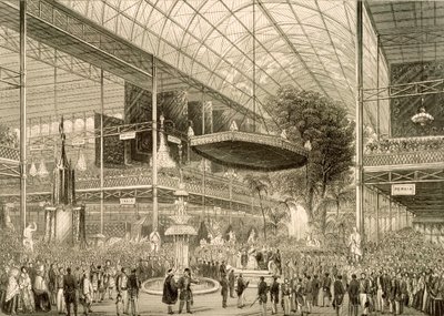 A Nagy Kiállítás belseje, Nagy állami megnyitó 1851. május 1-jén alkotó: English School