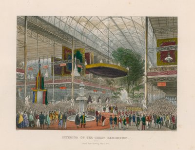 A Nagy Kiállítás belseje, Grant State Megnyitó, 1851. május 1 alkotó: English School