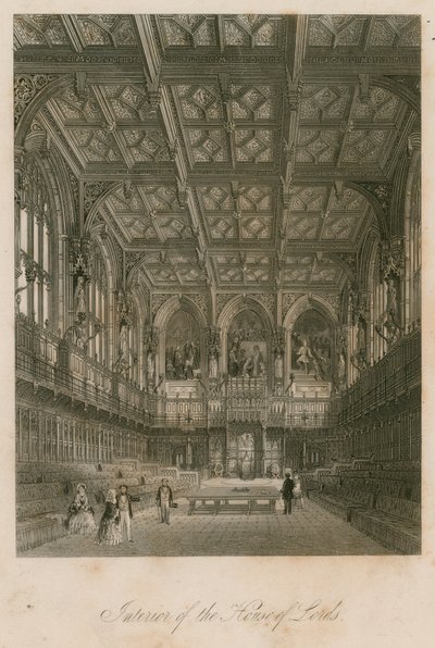 A Lordok Házának belseje, Westminster, London alkotó: English School