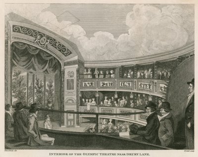 A Királyi Olimpiai Színház belseje, a Wych Street, a londoni Drury Lane közelében alkotó: English School