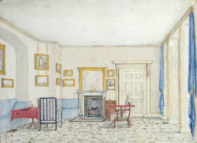 Belső a Curzon utcában, 1830 körül (wc tollal és tintával papíron) alkotó: English School