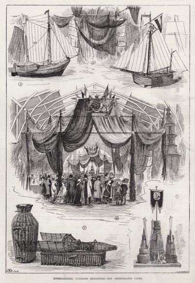 Nemzetközi Halászati Kiállítás, Holland Udvar (metszet) alkotó: English School