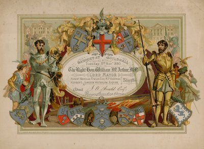 Meghívás egy bankettre a londoni Guildhallban, 1880. november 9-én alkotó: English School