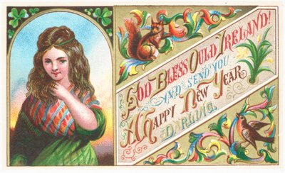 Mosolygó ír lány újévi kártya alkotó: English School