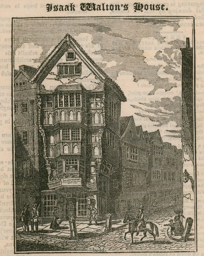 Isaak Waltons House, Fleet Street, London alkotó: English School