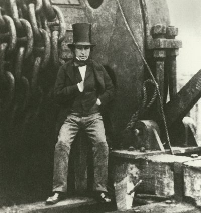 Isambard Kingdom Brunel, mérnök, a Great Eastern építése során (metszet) alkotó: English School